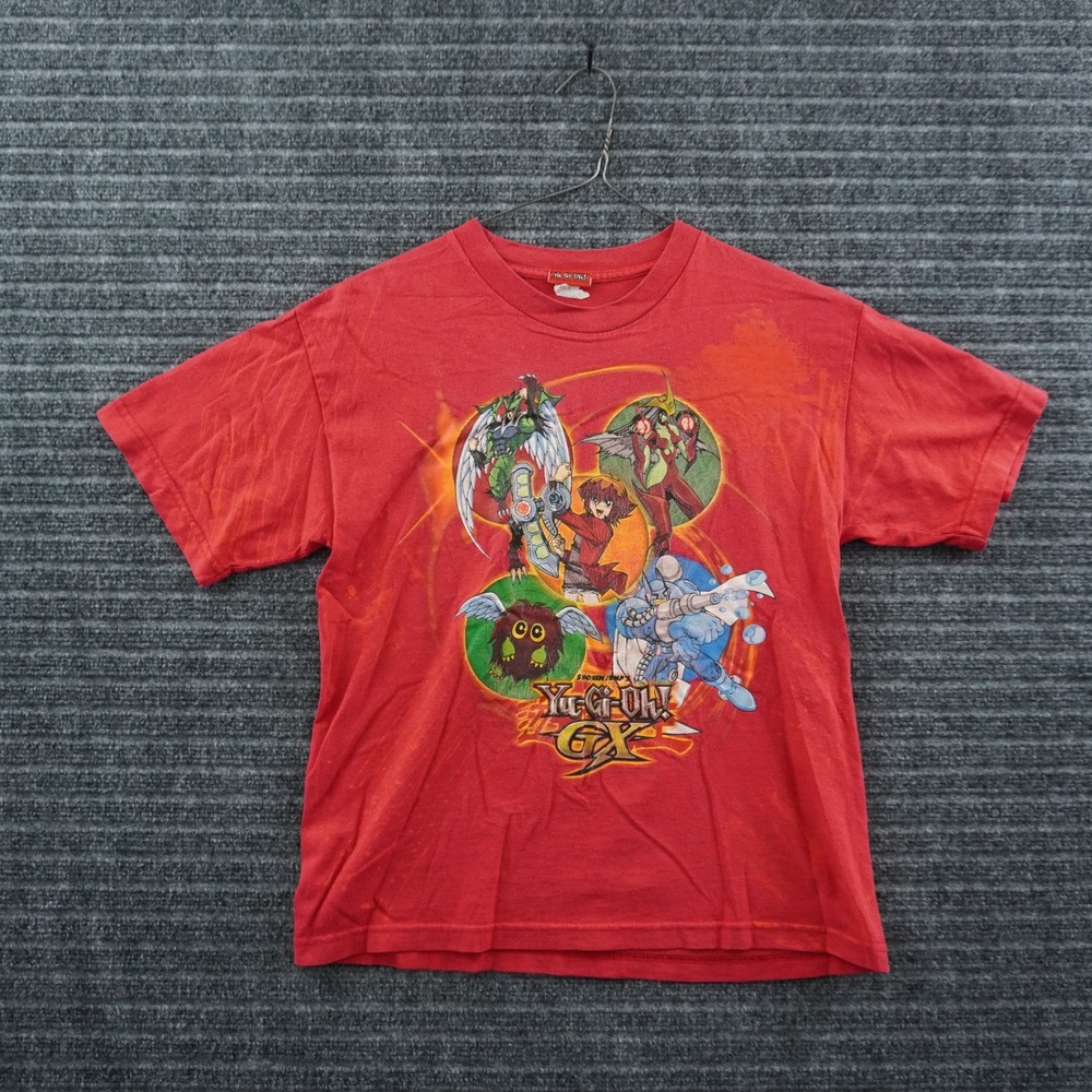 Yu-Gi-Oh! GX Graphic T-Shirt Youth M Red Vintage Y2K Jaden Yuki Distressed Tee